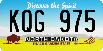 ND license plate KQG975