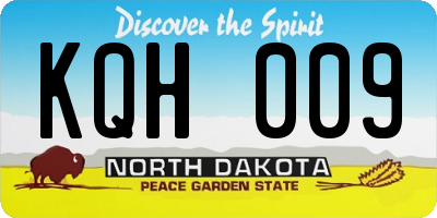 ND license plate KQH009