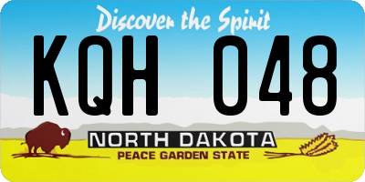 ND license plate KQH048