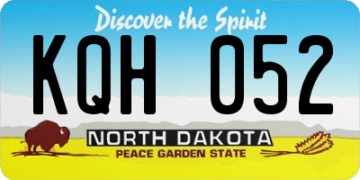 ND license plate KQH052