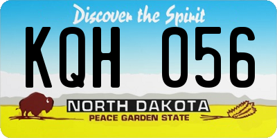 ND license plate KQH056