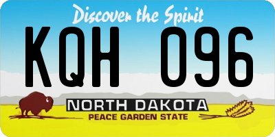 ND license plate KQH096