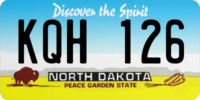 ND license plate KQH126