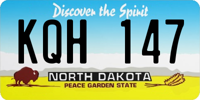 ND license plate KQH147