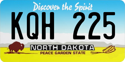 ND license plate KQH225