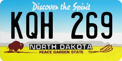 ND license plate KQH269