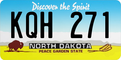 ND license plate KQH271