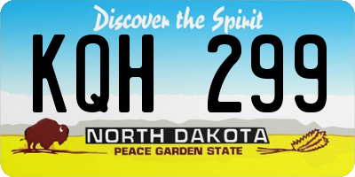 ND license plate KQH299