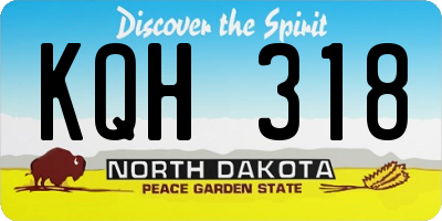 ND license plate KQH318
