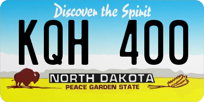 ND license plate KQH400