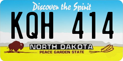 ND license plate KQH414