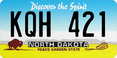 ND license plate KQH421