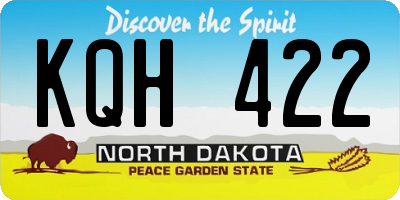 ND license plate KQH422