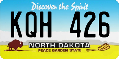 ND license plate KQH426