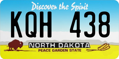 ND license plate KQH438