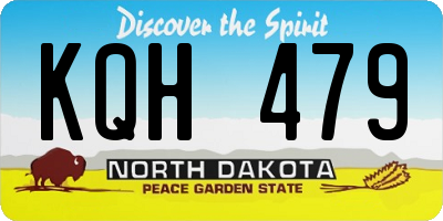 ND license plate KQH479