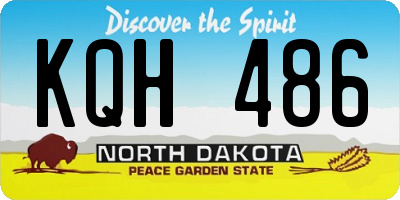 ND license plate KQH486