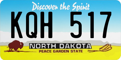 ND license plate KQH517