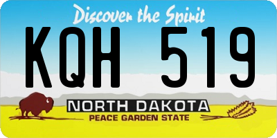 ND license plate KQH519