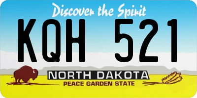 ND license plate KQH521