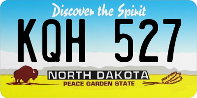ND license plate KQH527