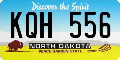 ND license plate KQH556