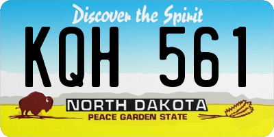 ND license plate KQH561