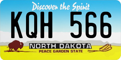 ND license plate KQH566