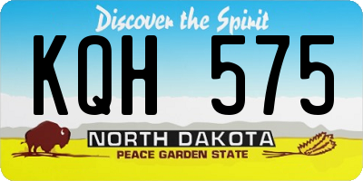 ND license plate KQH575