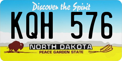 ND license plate KQH576