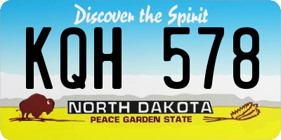 ND license plate KQH578
