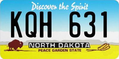 ND license plate KQH631