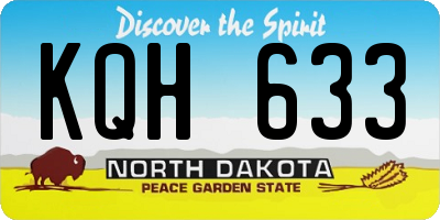 ND license plate KQH633