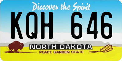 ND license plate KQH646