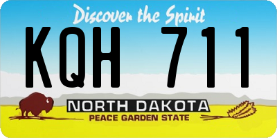 ND license plate KQH711