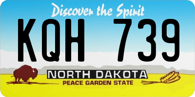 ND license plate KQH739