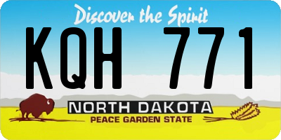 ND license plate KQH771