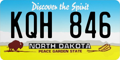 ND license plate KQH846