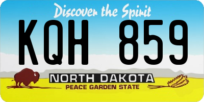 ND license plate KQH859