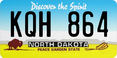 ND license plate KQH864