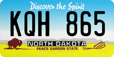 ND license plate KQH865