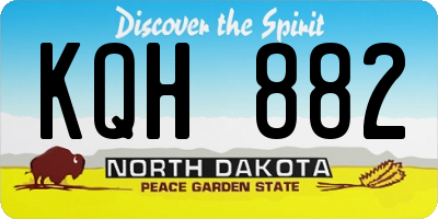 ND license plate KQH882
