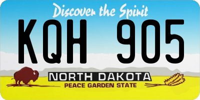 ND license plate KQH905