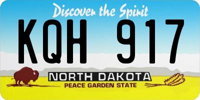 ND license plate KQH917