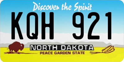 ND license plate KQH921