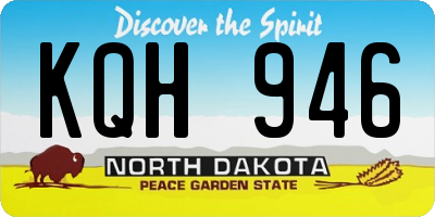 ND license plate KQH946