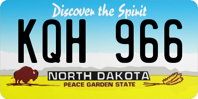 ND license plate KQH966