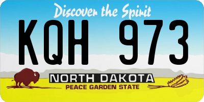 ND license plate KQH973