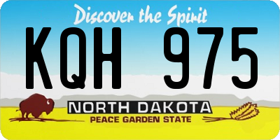ND license plate KQH975
