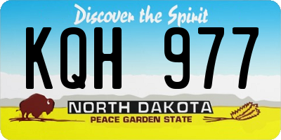 ND license plate KQH977